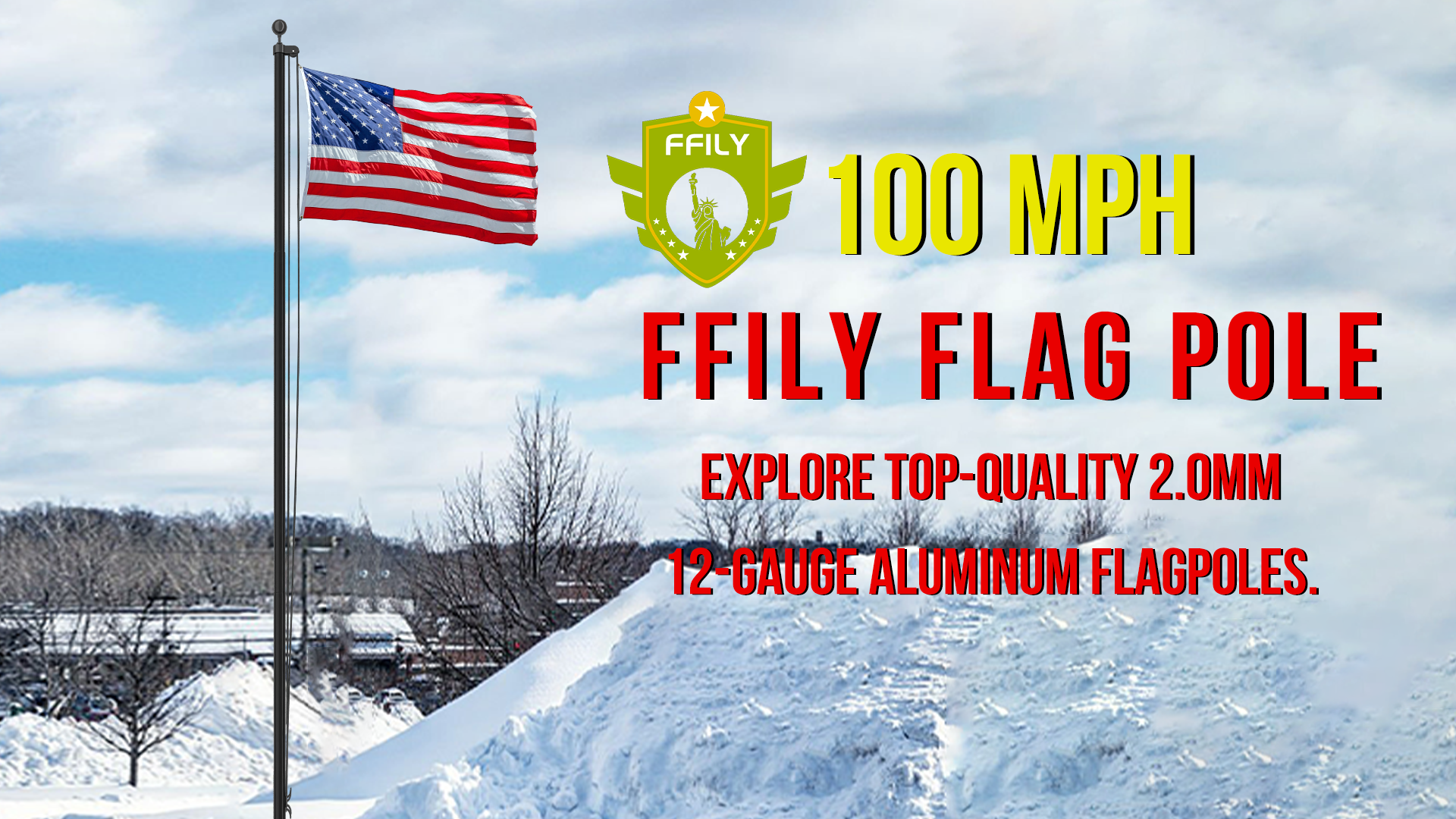 Amazon.com : FFILY Heavy Duty 25 FT Flag Pole, 12Gauge 95HBW Hard
